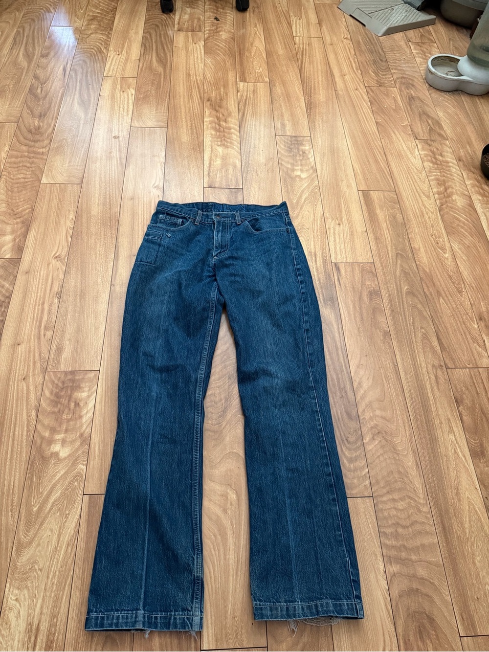 Kimes Ranch Men's Straight Jeans in Dark Blue Denim